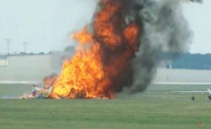 Wing walker, pilot die in crash at air show