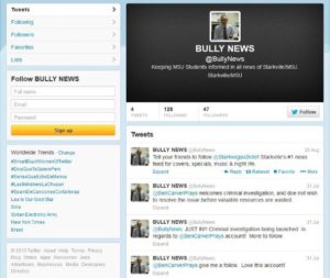 ‘Bully News’ Twitter account used in previous investigations