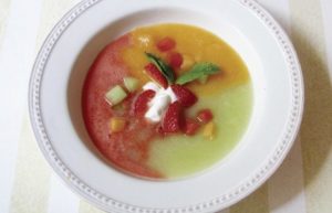 Three melon soup is a summer showstopper