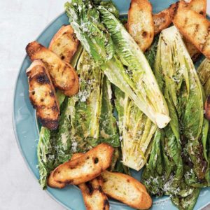 Take your Caesar salad to the grill to get a smoky char
