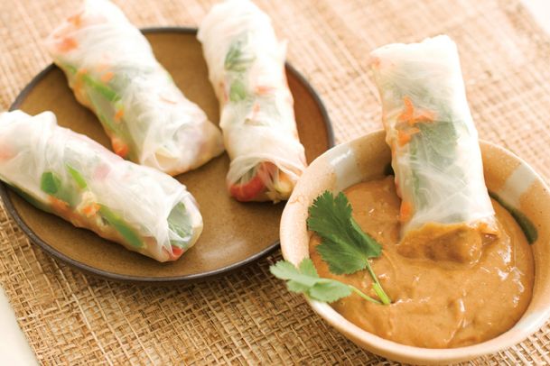 Summer rolls help squeeze veggies into the picnic