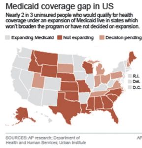 Big Medicaid gap looms in Obama health care law