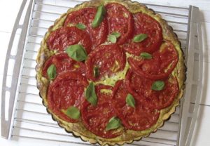 Tomato mozzarella and basil tart is a versatile dish