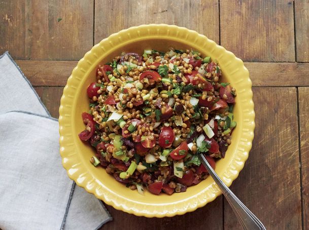 Cooking on deadline: Mediterranean tomato wheat berry salad