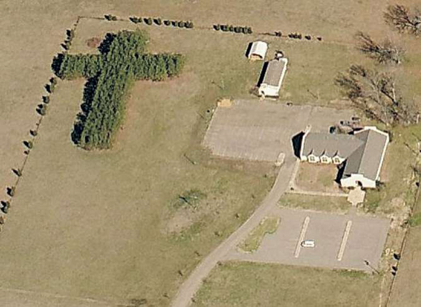 Faith at 15,000 feet: Lowndes church plants pine trees in shape of cross near Golden Triangle Regional Airport