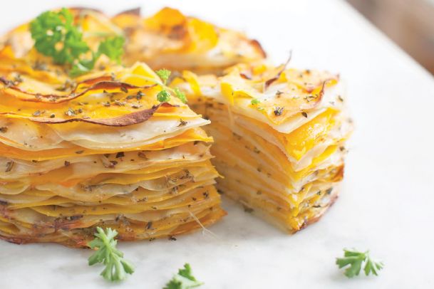 Layered vegetable tart delivers big flavors