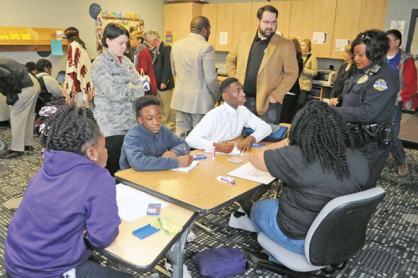 Hickman shows off district changes in community tour