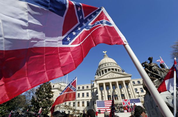 Rally calls for keeping Confederate emblem on state flag