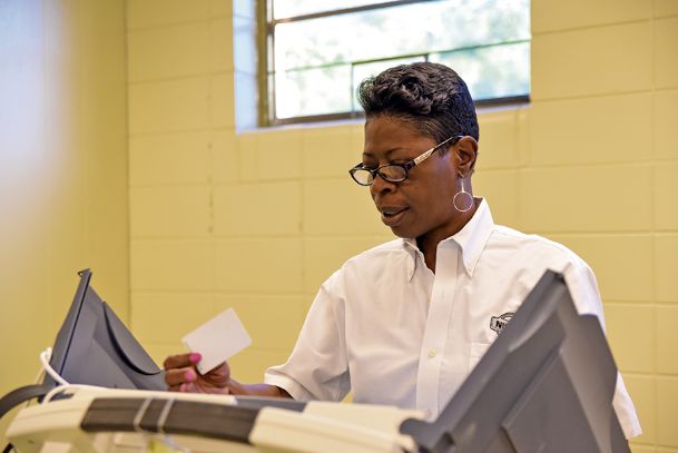 Voters cast ballots in Tuesday’s primaries