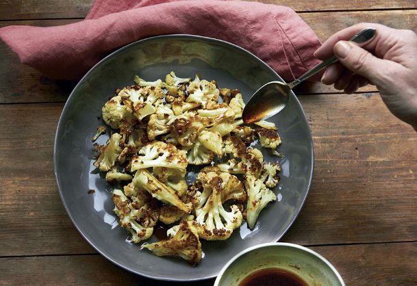 Cooking on deadline: cauliflower with sesame drizzle