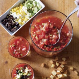 This gazpacho shines after a sherry vinegar marinade bath