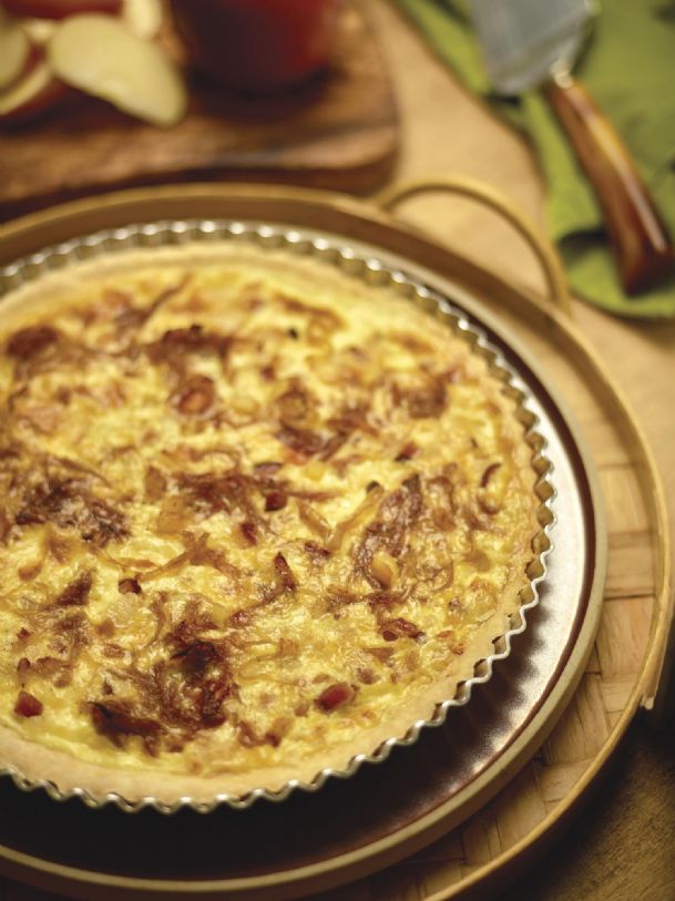 Try a caramelized onion tart that can ease holiday strain