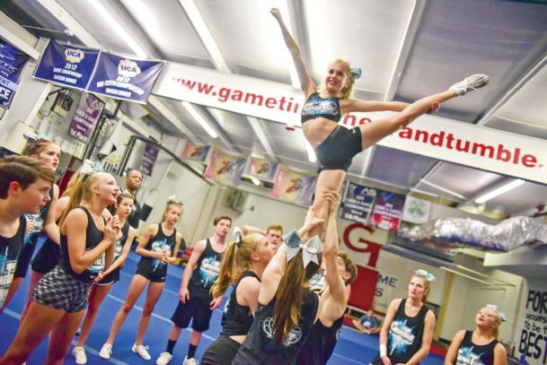 Columbus cheer squads competing in national event