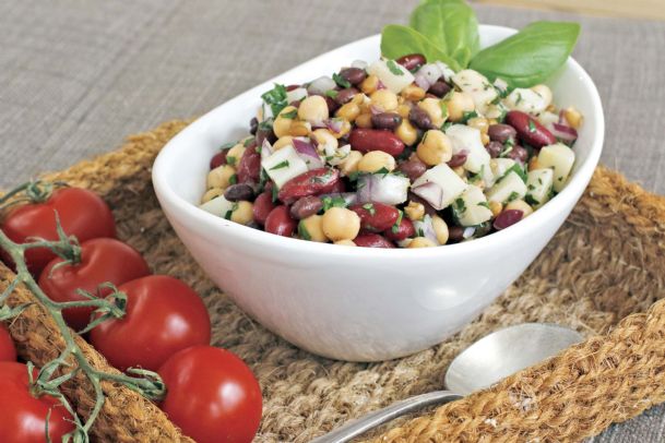 Using whole grains to gussy up that old three-bean salad