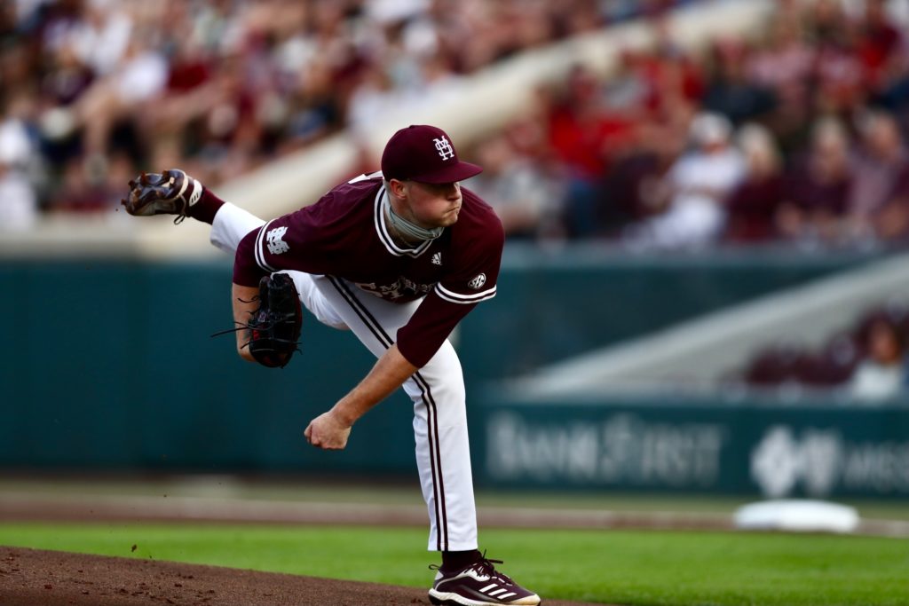 Christian MacLeod roughed up as No. 3 Mississippi State drops series opener to No. 2 Arkansas