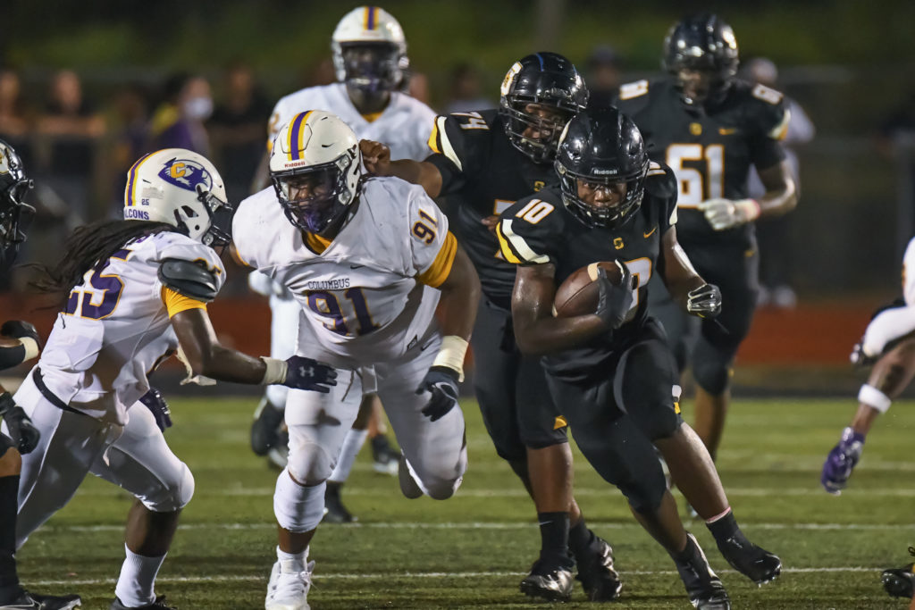 Yellow Jackets fight through mistakes to blank Falcons