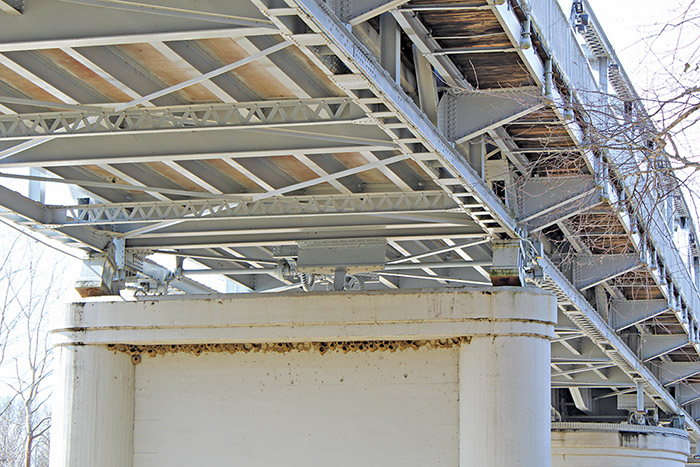 Pedestrian bridge repairs tied up in federal court