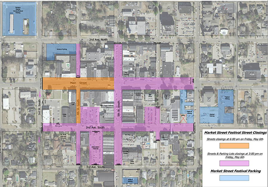 Market Street Festival street closings May 6-7