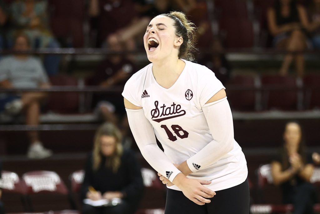 Mississippi State volleyball opens up SEC schedule with four-set win over Georgia
