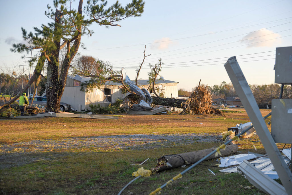 Likely tornado ravages Highway 12