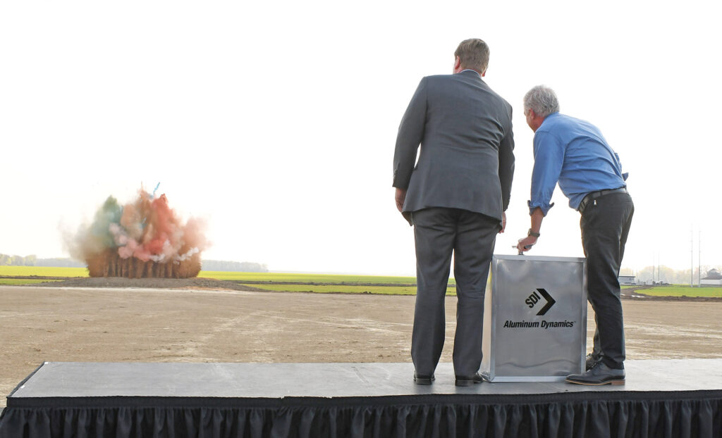 $2B aluminum mill groundbreaking goes off with bang