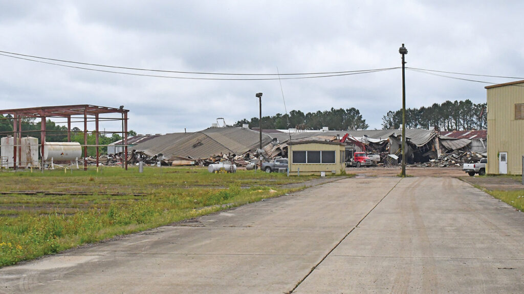 Razed Ceco building to make room for commercial development