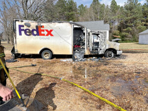 Burning FedEx truck likely caused by mechanical issue