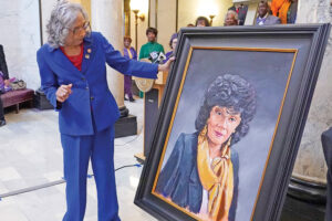 The first Black woman in the Mississippi Legislature now has her portrait in the state Capitol