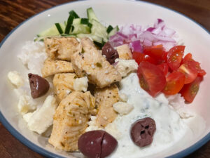 ‘Gimme! Gimme! Gimme!’ (Chicken Gyro Bowls)