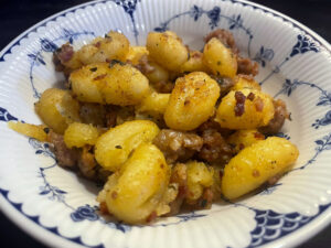 Making Sausage and Sage Butter Gnocchi on an impulse